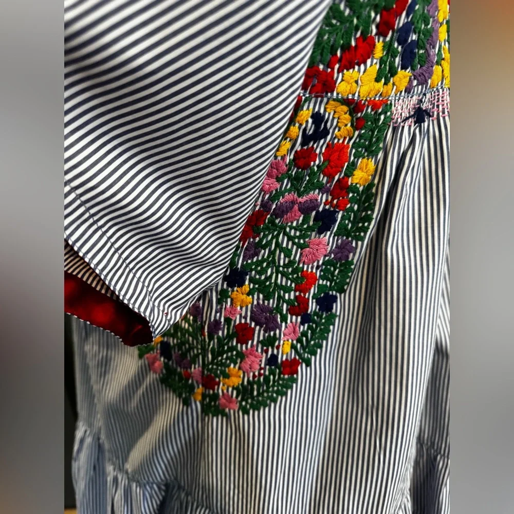 Mi Golondrina Multicolor Embroidered Dress - Picture 4 of 9